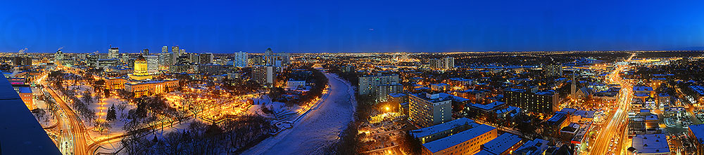 Osborne Village night panoramic